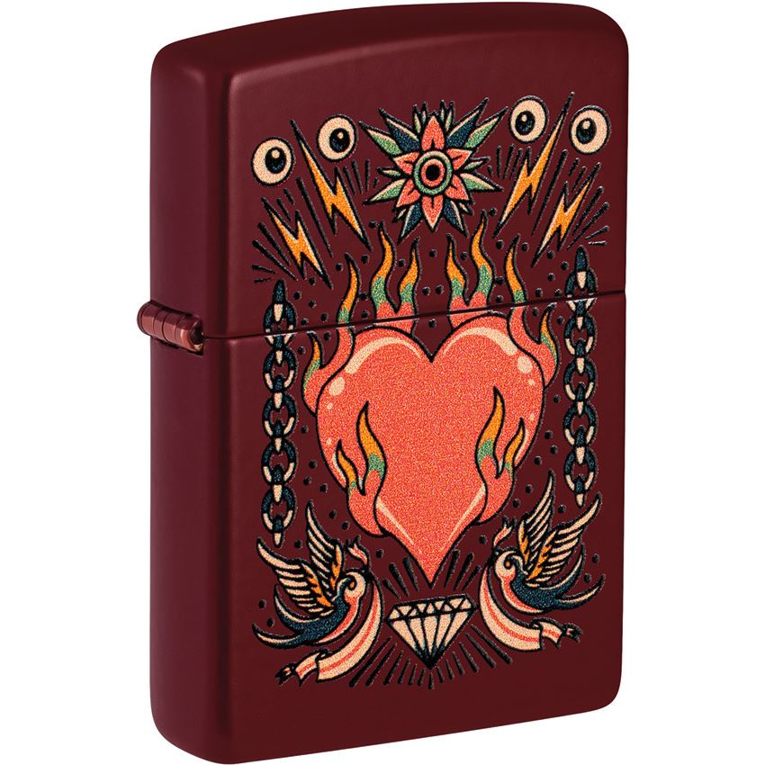 Zippo Tattoo Heart Design Lighter