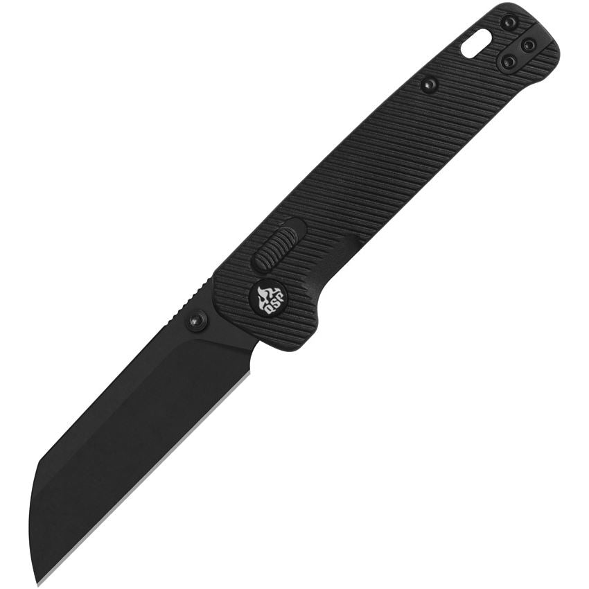 QSP Penguin Black Sheepsfoot Glyde Lock Knife Black FRN Handles