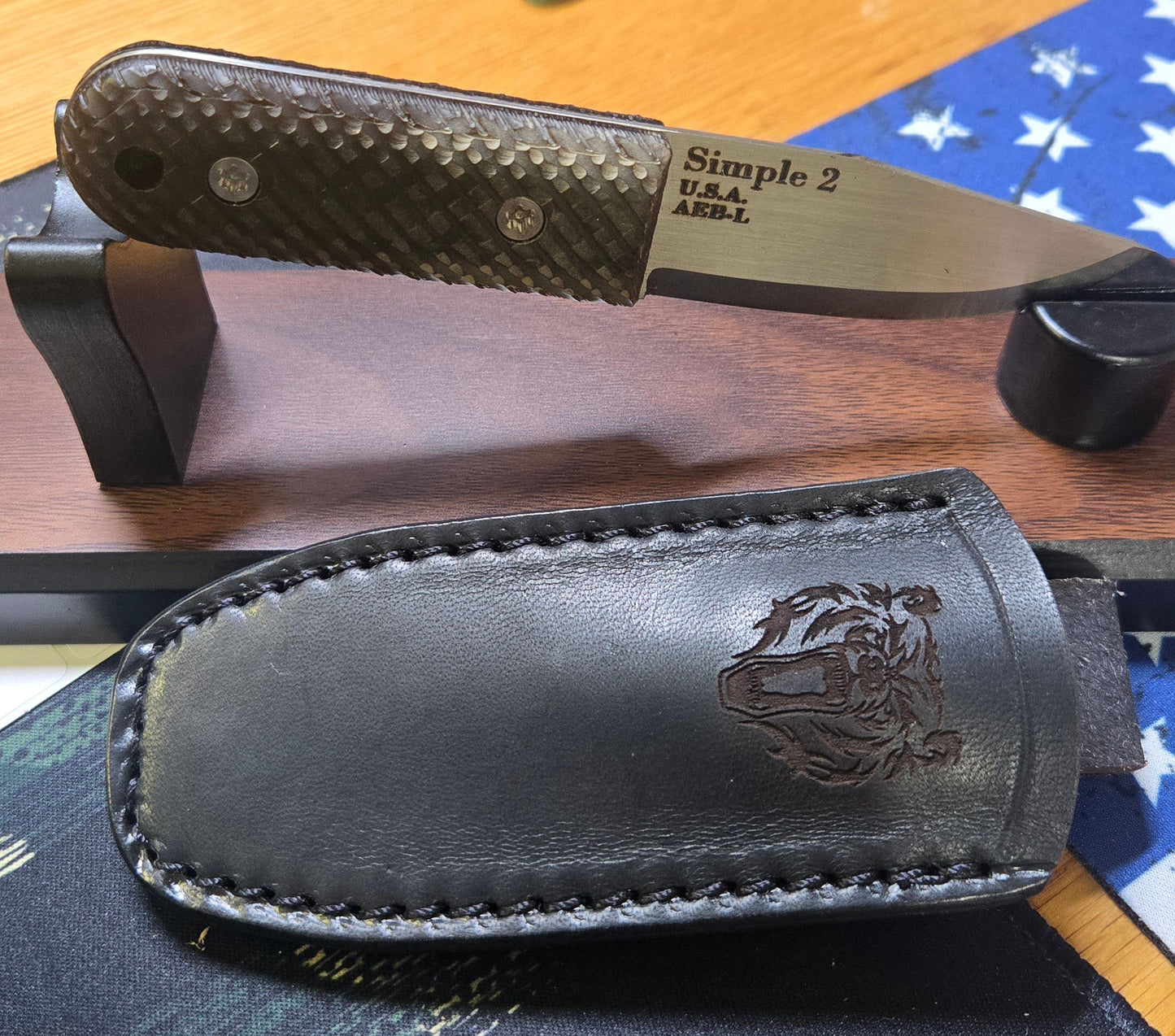 Bear Forest Knives The Simple 2 Mocha Paper Micarta