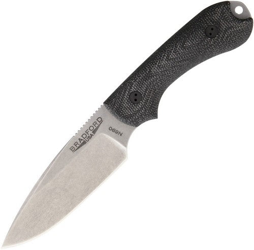 Bradford Guardian 3 3D Fixed Blade 3FE-101-N690 N690 Black Micarta Knife