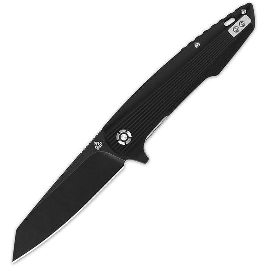 QSP Phoenix Black Linerlock Knife Black Handles