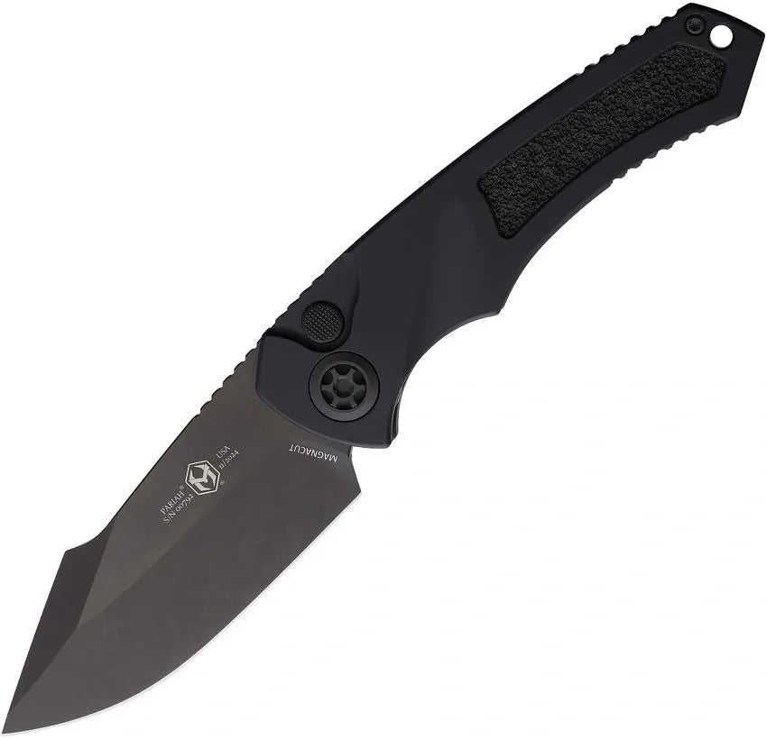 Heretic Knives Auto Pariah Button Lock Blk