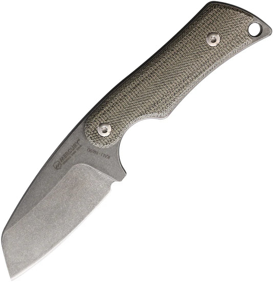 Mercury Kali Green Micarta N690 Sheepsfoot Fixed Blade Knife w/ Sheath