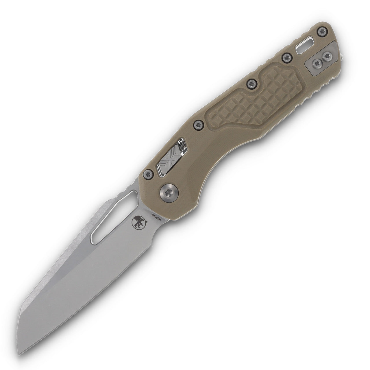 Microtech MSI Stonewash Ram-Lok Knife Tan Frag G10 Handles