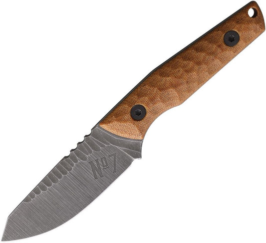 No.7 Knife Co. Vector Fixed Blade Natural Micarta