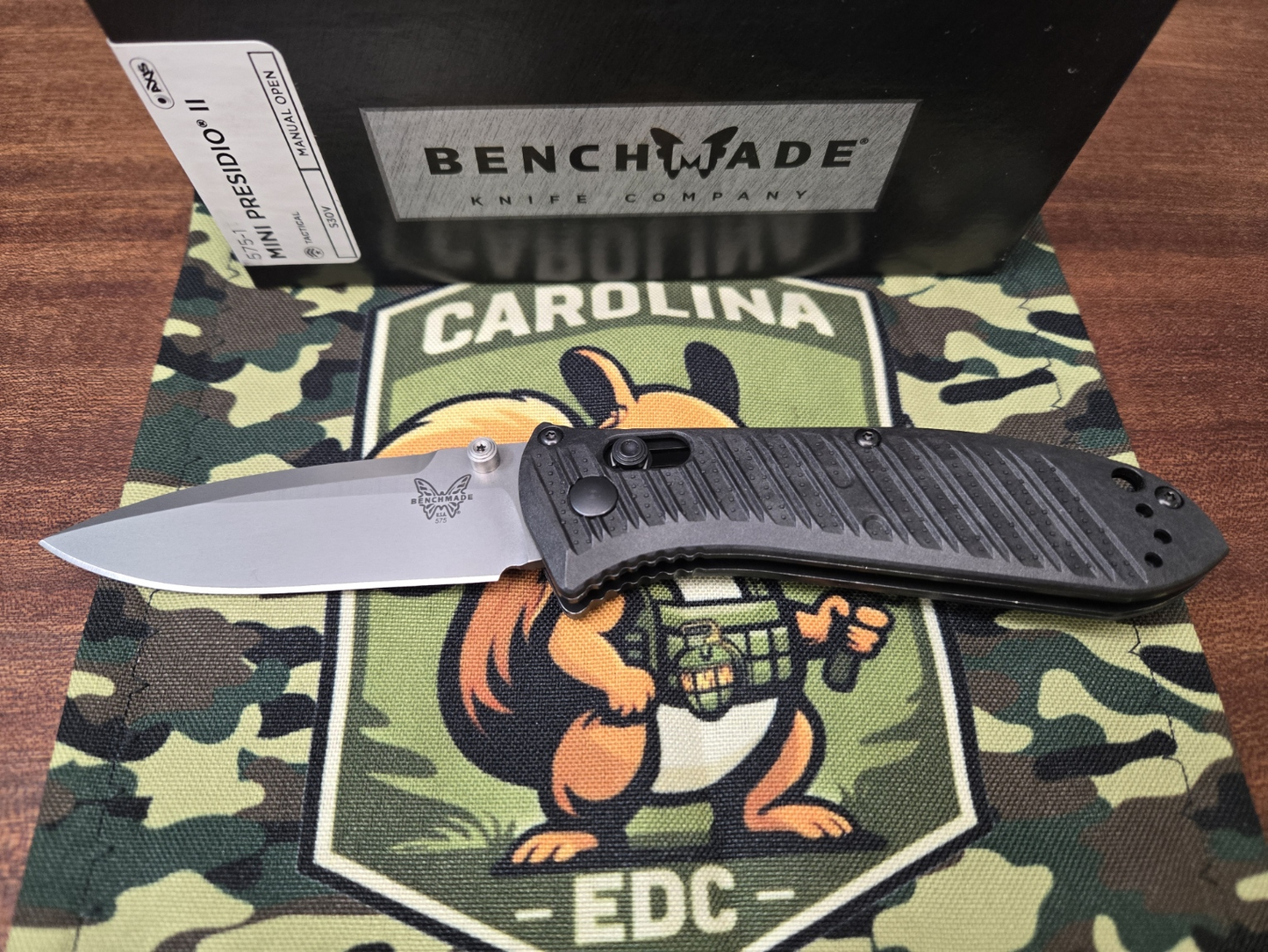 PRE-OWNED Benchmade Mini Presidio II Folding Knife 3.20" S30V Satin Plain Blade