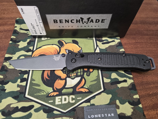 PRE-OWNED Benchmade Bailout Tanto Folding Knife, Black