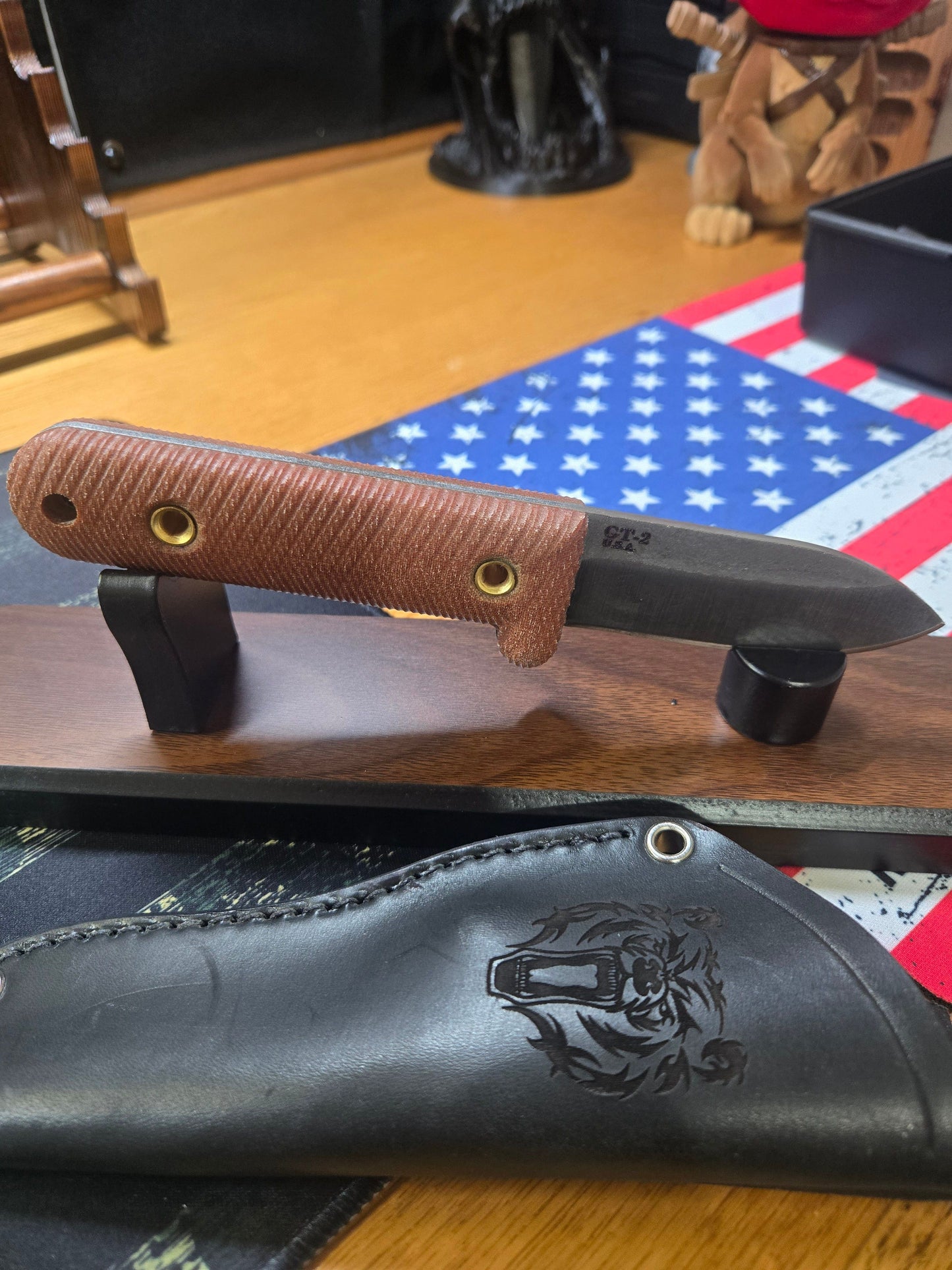 Bear Forest Knives GT-2 Natural Linen Micarta