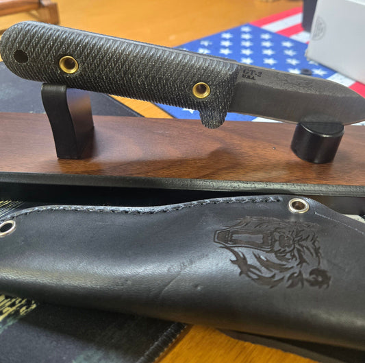 Bear Forest Knives GT-2 Black Linen Micarta