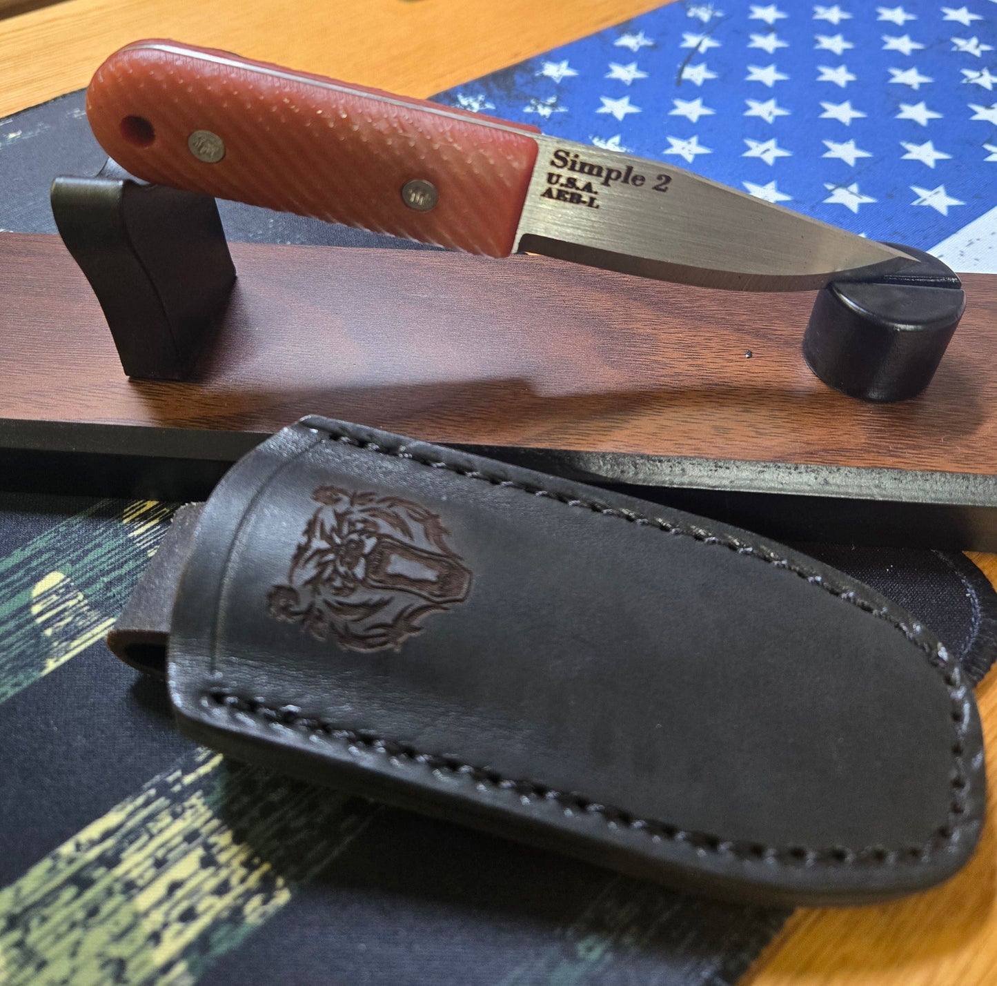 Bear Forest Knives The Simple 2 Butterscotch Paper Micarta