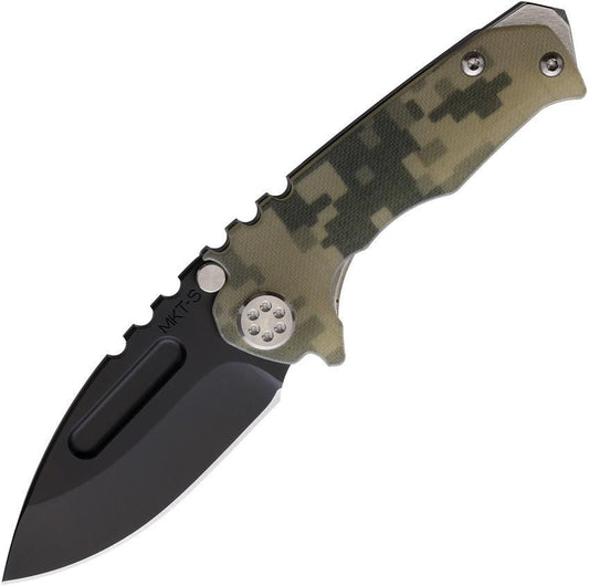Medford Micro Praetorian G Black Drop Point Frame lock Knife Digi Camo Handles